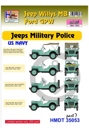 Bestel Nu Willys Jeep MB/US Ford GPW Jeeps Military Police, Pt.7 (USN)