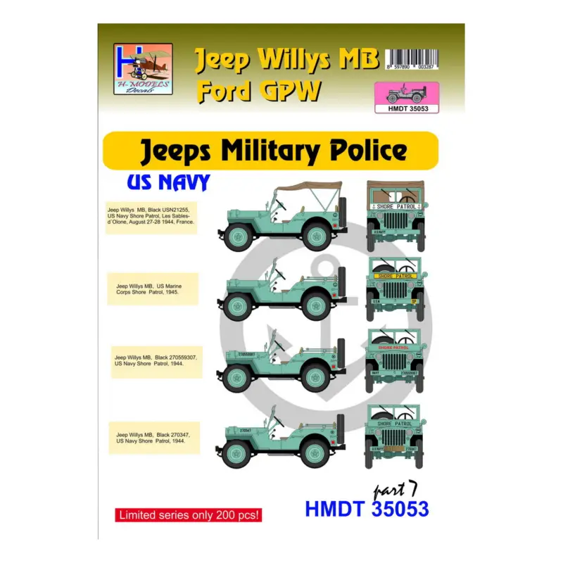 Bestel Nu Willys Jeep MB/US Ford GPW Jeeps Military Police, Pt.7 (USN)