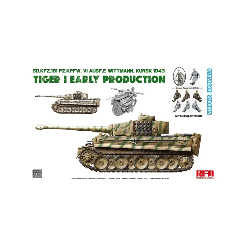 Sd. kfz. 181 pz. kpfw. vi ausf e. wittman kursk 1943 tiger i early production standard version Flitsaanbieding