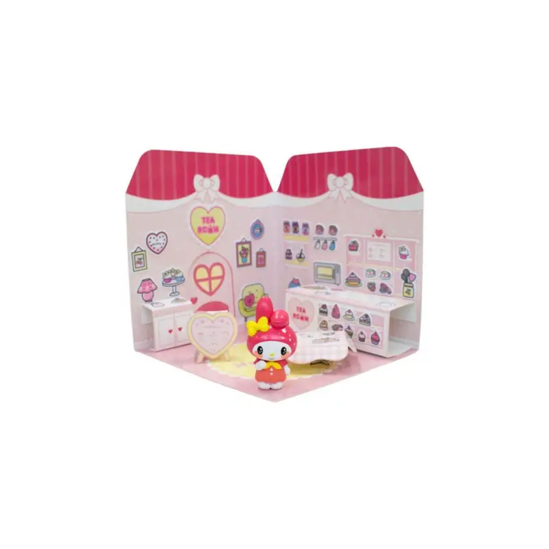 HELLO KITTY - Melody 6cm Sticker House Tea Room Figuurtje Merkproduct