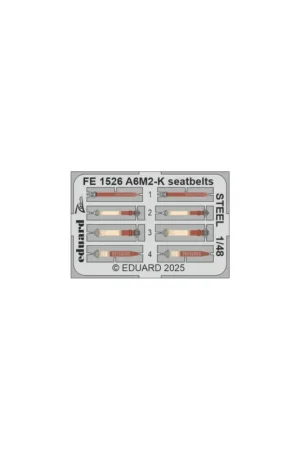 A6M2-K seatbelts STEEL 1/48 Exclusieve Aanbieding