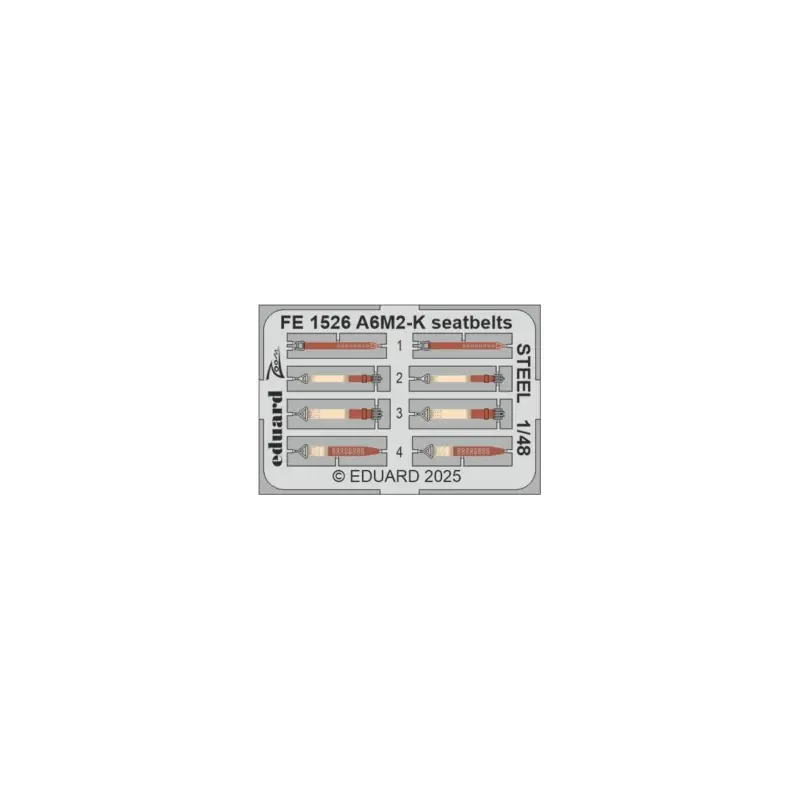 A6M2-K seatbelts STEEL 1/48 Exclusieve Aanbieding