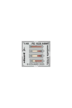 A6M5 seatbelts STEEL 1/48 Exclusieve Aanbieding