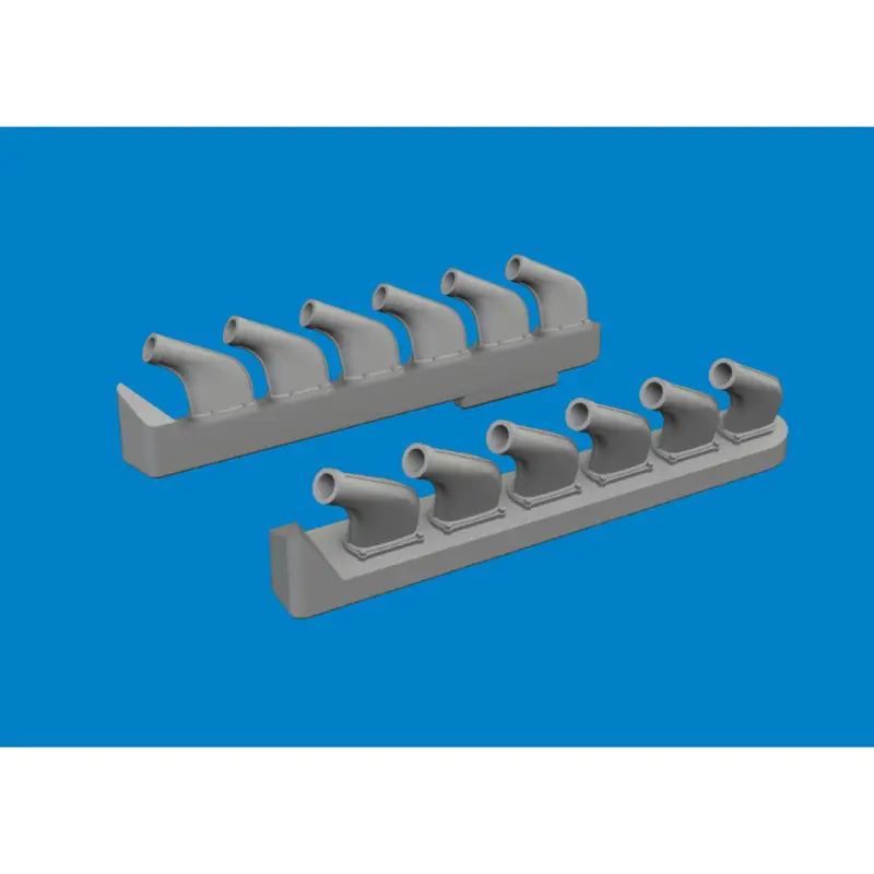 Laatste Versie P-51 exhaust stacks PRINT 1/72