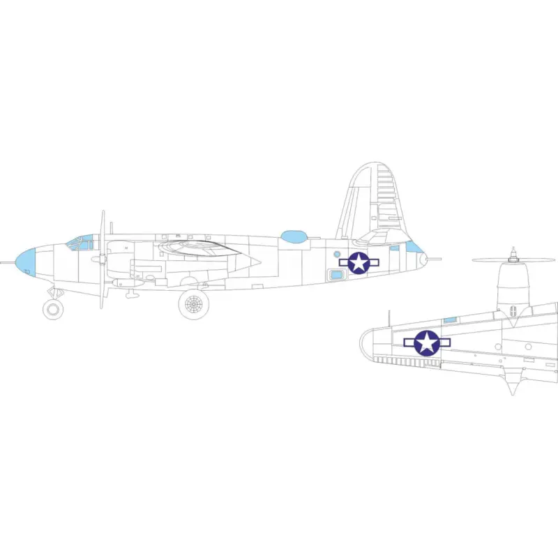 B-26G Marauder US national insignia 1/48 Rechtstreeks Van De Fabrikant