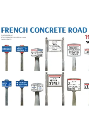 Merkproduct French Concrete Road Signs 1930-40's. North & East