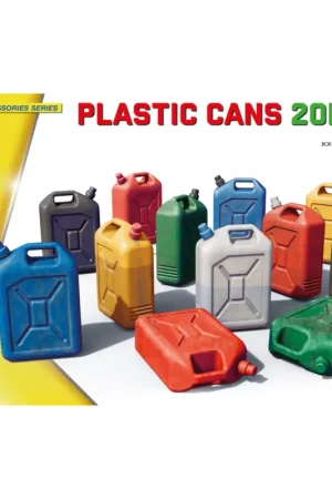 PLASTIC CANS 20L SETThis 1:24 scale plastic model kit features 12 highly detailed 20L plastic cans, ideal for accessorizing vehi Premium