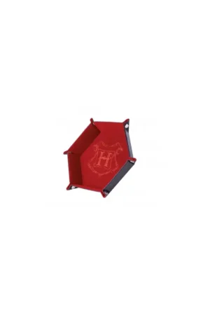 Bestel Nu Dice Tray - Hogwarts Red 19 x 19 cm - Leather and velvet