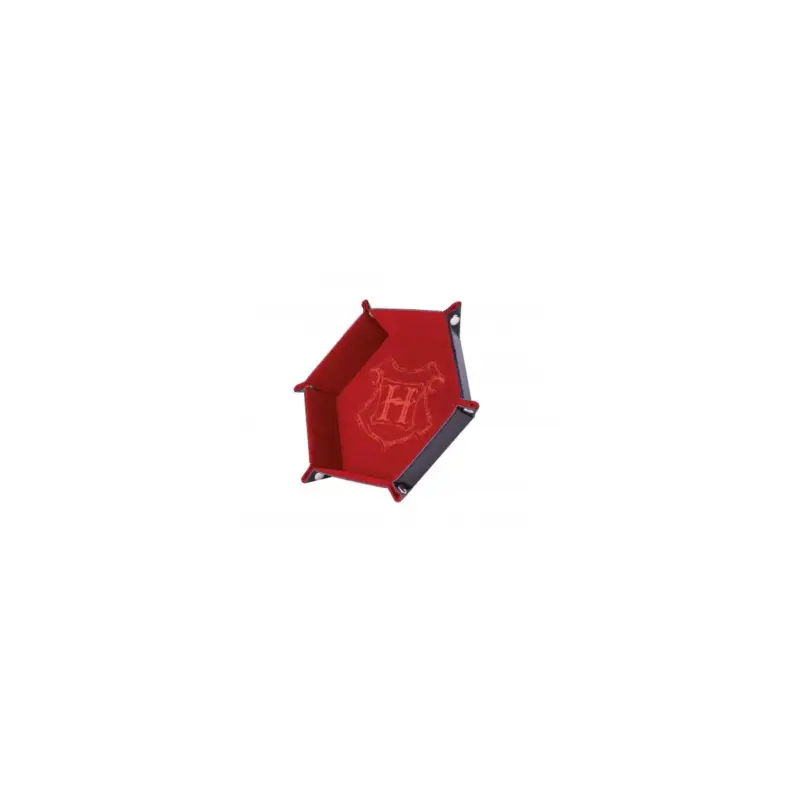 Bestel Nu Dice Tray - Hogwarts Red 19 x 19 cm - Leather and velvet