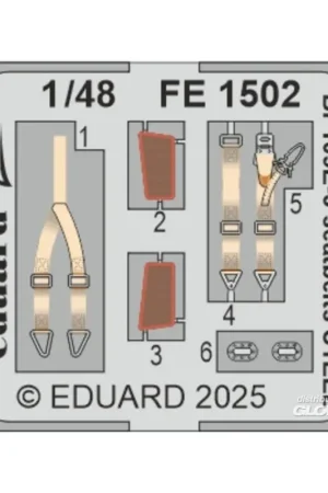 Bf 109E-3 seatbelts STEEL HOBBY BOSS Favoriet