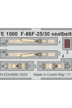 Bestel Nu F-86F-25/30 seatbelts STEEL AIRFIX