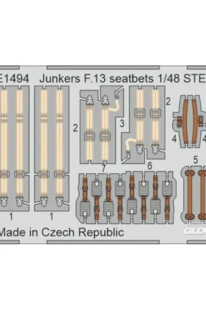 Tijdelijk Beschikbaar Junkers F.13 seatbelts STEEL MINIART