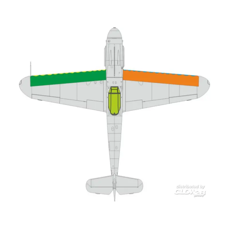 Bf 109G wings leading edge wavy lines Lage Prijs