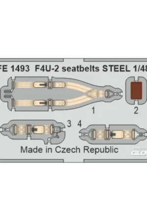 Merkproduct F4U-2 seatbelrs STEEL HOBBY BOSS