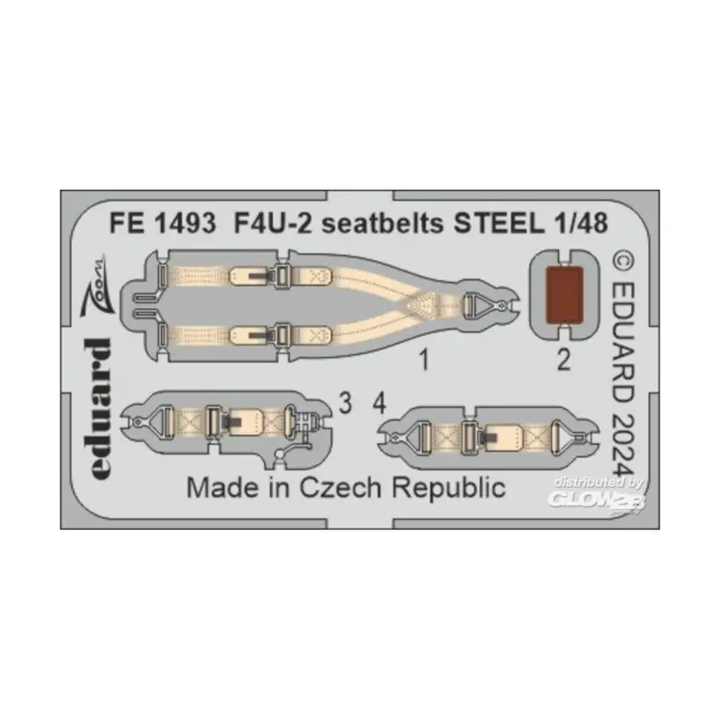 Merkproduct F4U-2 seatbelrs STEEL HOBBY BOSS
