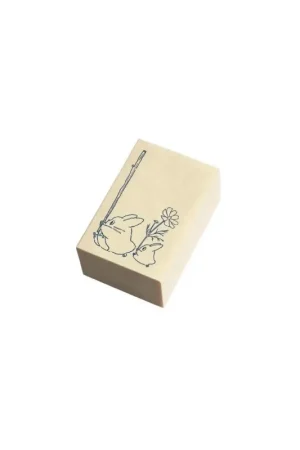 MY NEIGHBOR TOTORO - Totoro Blue & white - Wooden stamp 2.x3x4.5cm Seizoensaanbieding