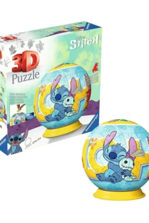 Puzzel LILO & STITCH - Stitch & Scrump - 3D Puzzle - Round 72p Populair