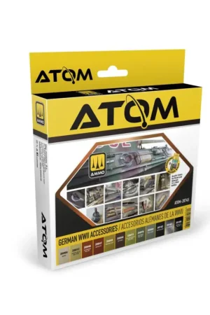 AMMO of MIG: ATOM German WWII Accessories Set (12 colors per set) Acrylverf Flitsaanbieding