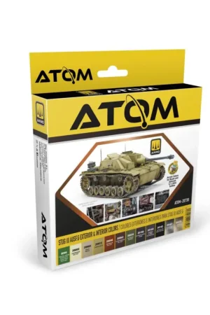 AMMO of MIG: ATOM STUG III Ausf.G Exterior & Interior Colors Set(12 colors per set) Acrylverf Exclusieve Aanbieding