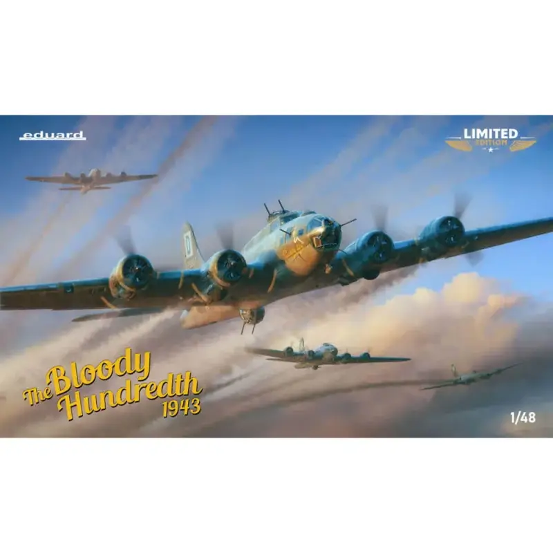 Finale Uitverkoop The Bloody Hundredth 1943 B-17F Flying Fortress - 1/48 Schaalmodel