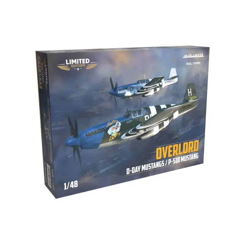 Overlord: d-day mustangs / p-51b mustang dual combo 1/48 eduard-limited Schaalmodel Voordeelprijs