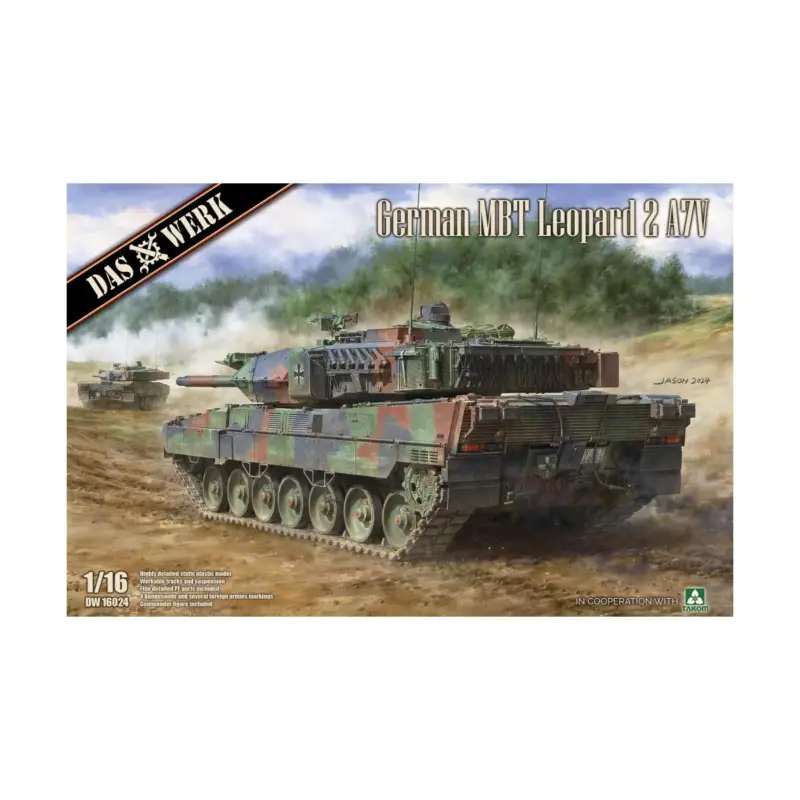 Op = Op DAS WERK: 1/16; German MBT Leopard 2 A7V Schaalmodel