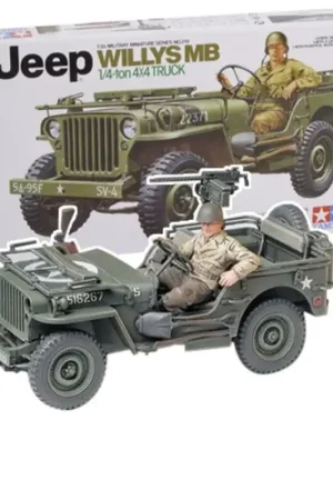 Finale Uitverkoop Willys MB Jeep with driver & decals for 5 versions Schaalmodel