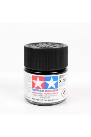 Beperkte Voorraad X-18 Semi gloss black 10ml Acrylverf