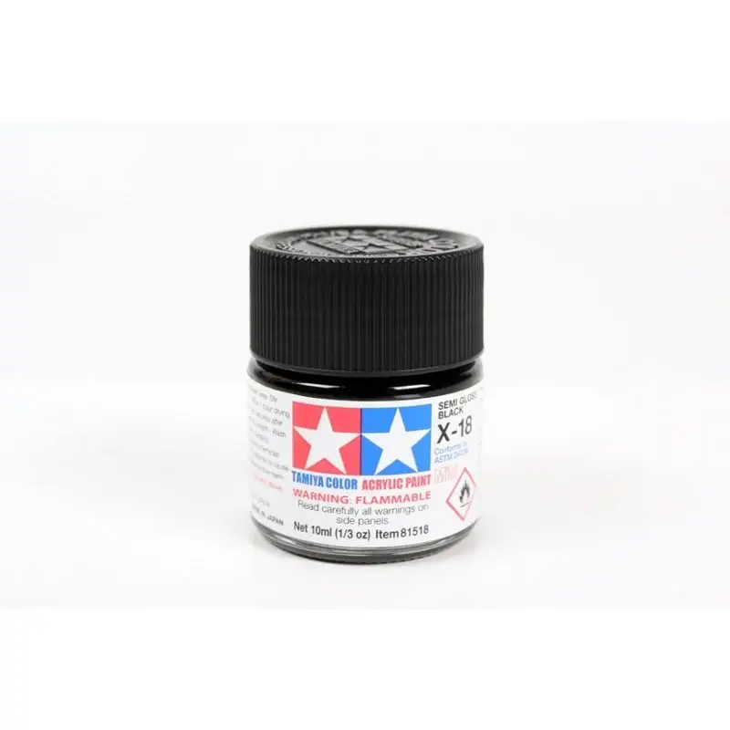 Beperkte Voorraad X-18 Semi gloss black 10ml Acrylverf