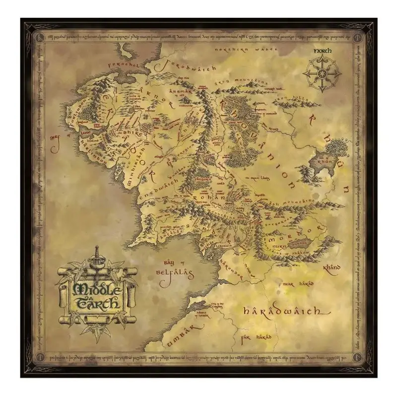 Snelle Levering The Lord of the Rings Puzzel Midden-aarde (1000 stukjes)