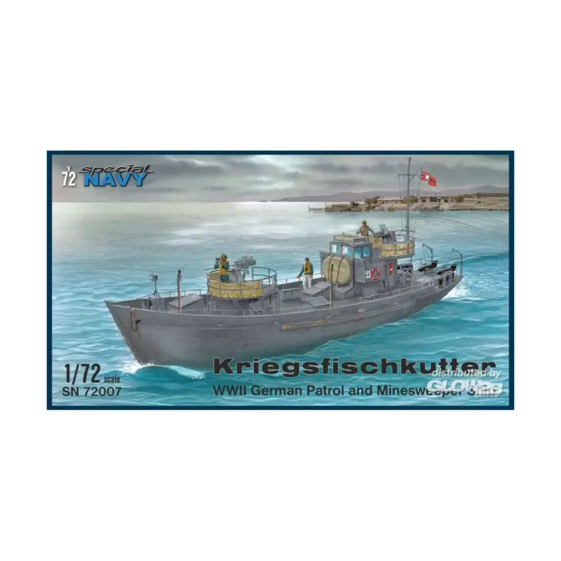 Op = Op Kriegsfischkutter ‘WWII German Patrol and Minesweeper Ship’ Schaalmodel