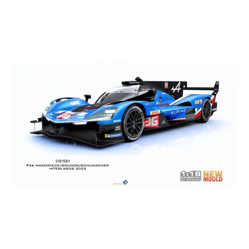 Seizoensaanbieding SOLIDO 1815001 ALPINE RACING A424 LMDh BLUE MAKOWIECKI / GOUNON / SCHUMACHER 36 INTERLAGOS 2025 1/18