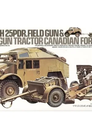 Koop Vandaag Ford Quad Gun Tractor 25lb Gun limber and driver figure Schaalmodel