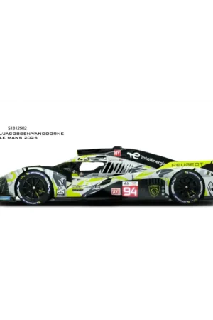 Solido 1812502 peugeot 9x8 grey duval / jakobsen / vandoorne 94 le mans 2025 1/18 Miniatuur Lage Prijs