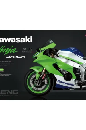 Nieuw MENG MODEL: 1/9 Kawasaki ZX-10R (Pre-colored Edition) Schaalmodel