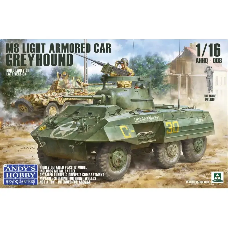 M8 Greyhound US Light Armored Car (1:16) Schaalmodel Flitsaanbieding