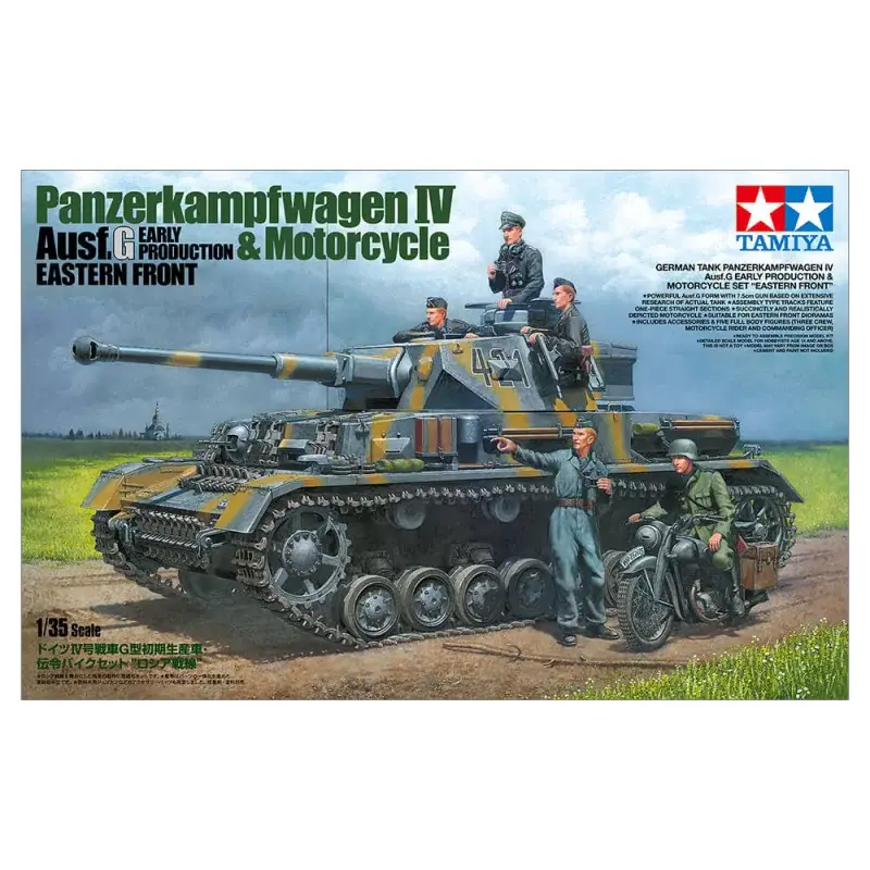 Lage Kosten Panzer IV Ausf.G and Motorcyclist Schaalmodel