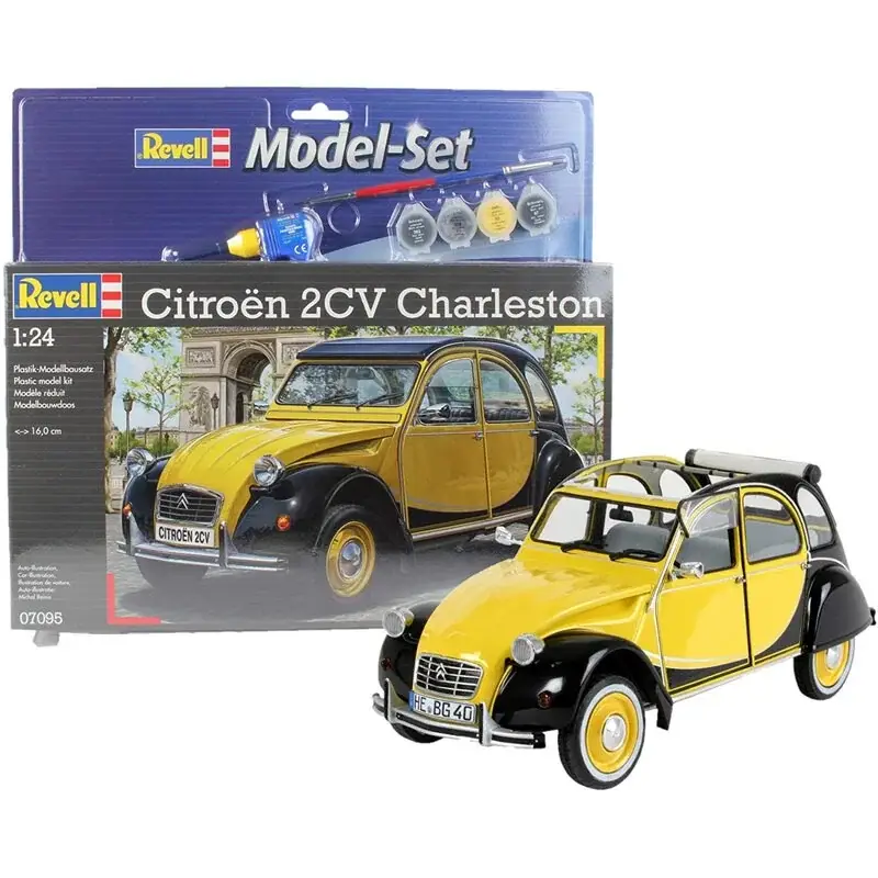 Gecertificeerd Citroen 2CV Model Set - box containing the model, paints, brush and glue Schaalmodel