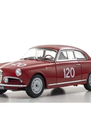 Express Levering Kyosho 1:18 Alfa Romeo Giuletta SV Mille Miglia 1956 Nr.120 Miniatuur