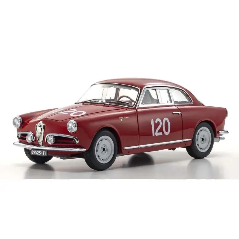 Express Levering Kyosho 1:18 Alfa Romeo Giuletta SV Mille Miglia 1956 Nr.120 Miniatuur