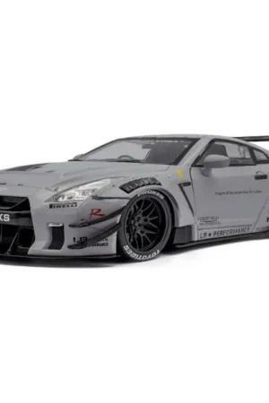 Bestel Nu Nissan gt-r (r35) w/ liberty walk body kit type 2.0 grey 2024 1/18 Miniatuur