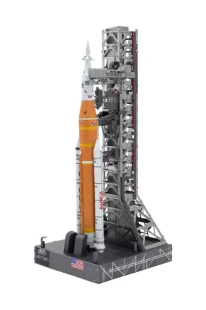 Uitverkoop MetalEarth: PREMIUM SERIE - ARTEMIS MAANRAKET 8,4x7,3x18,8cm, 3D metalen model met 3,5 vellen, in doos, 14+