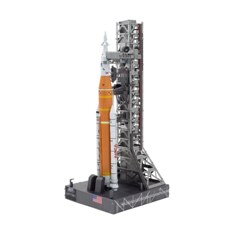 Uitverkoop MetalEarth: PREMIUM SERIE - ARTEMIS MAANRAKET 8,4x7,3x18,8cm, 3D metalen model met 3,5 vellen, in doos, 14+