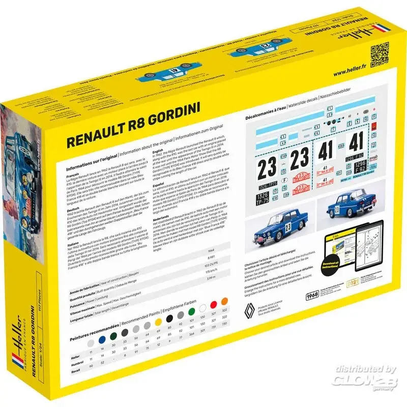 Gratis Retour Starter kit renault r8 gordini Schaalmodel
