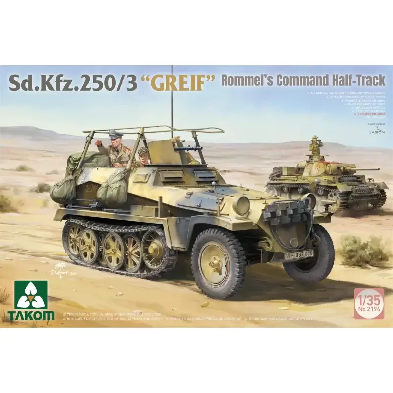 Sd.Kfz.250/3 "GREIF" Rommel's Command Half-Track Schaalmodel Gecertificeerd