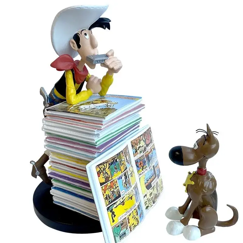 Koop Vandaag 12410 - lucky luke - verzamelbare hars - lucky luke stapelboek Figuurtje
