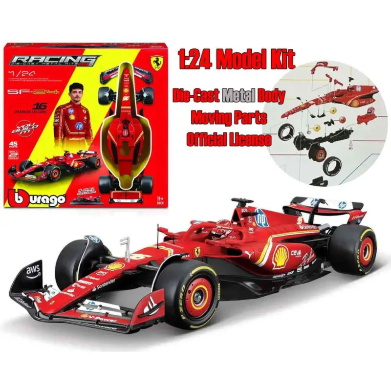 Aanbieding Ferrari F1 Sf-24 - N.16 Charles Leclerc With Helmet odel Kit 1:24 Schaalmodel