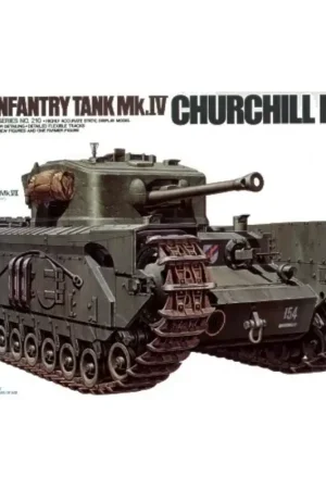 Bestel Nu Churchill Mk.VII includes 3 crewman and 1 European Farmer figure and small 4 wheel cart