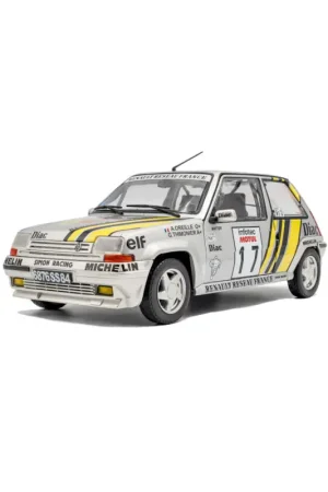 Solido 1810005 miniature renault 5 gt turbo mk2 silver 17 a.oreille tour de corse 1989 1/18 Veilige Betaling
