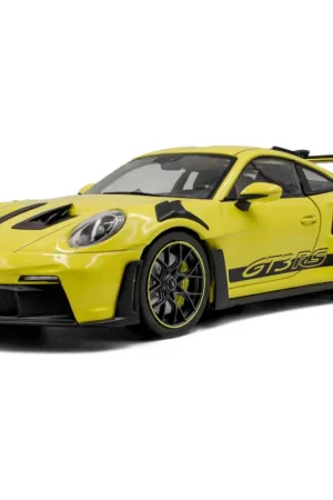 Solido 1812104 porsche 911 gt3 rs solido works neon lime 2024 1/18 Miniatuur Hoge Kwaliteit